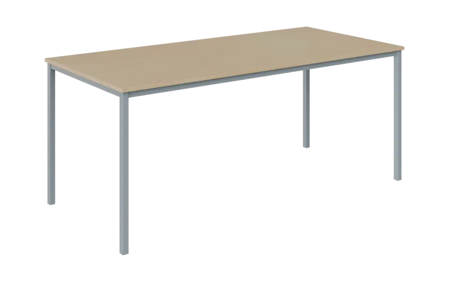 JPT 180 Jídelní stůl 1800 x 800 mm, deska bříza irská / podnož stříbrná